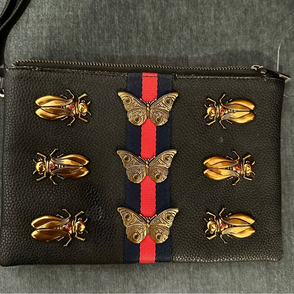 unbranded Handbags - Butterflies Beetles clutch bag Pouch Wallet 9.5X6.5'
